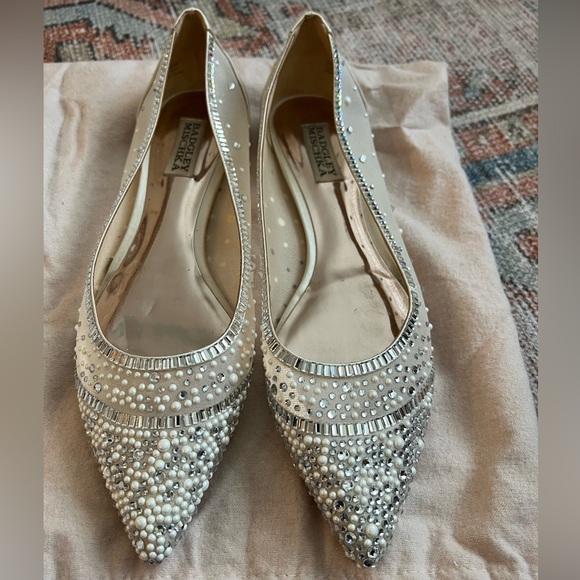Badgley Mischka Wedding Flats - Picture 2 of 3